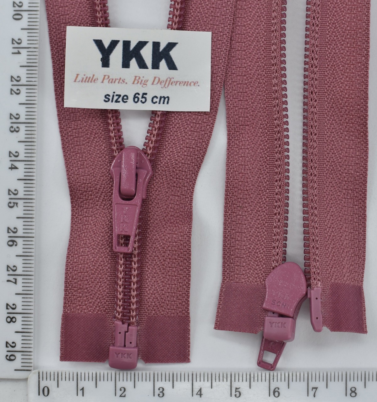 Блискавка YKK спіраль №5 разьемний 65см (082) гр розов