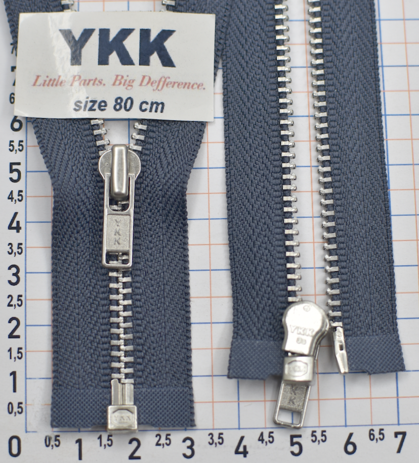 Блискавка 80 метал алюм срібло №3 YKK Японія