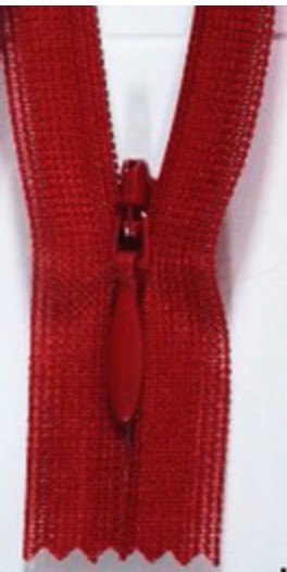 Блискавка спіраль №2 YKK Японія потайна нейлон 20см (519) т черв