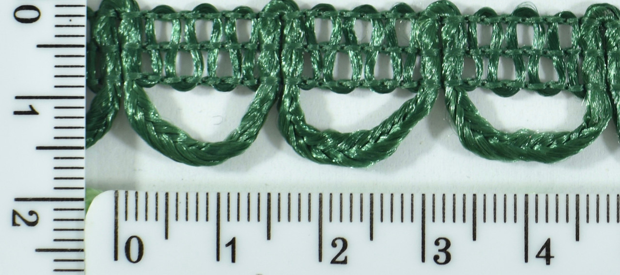 Тасьма петля шир 1,5 см т.зел