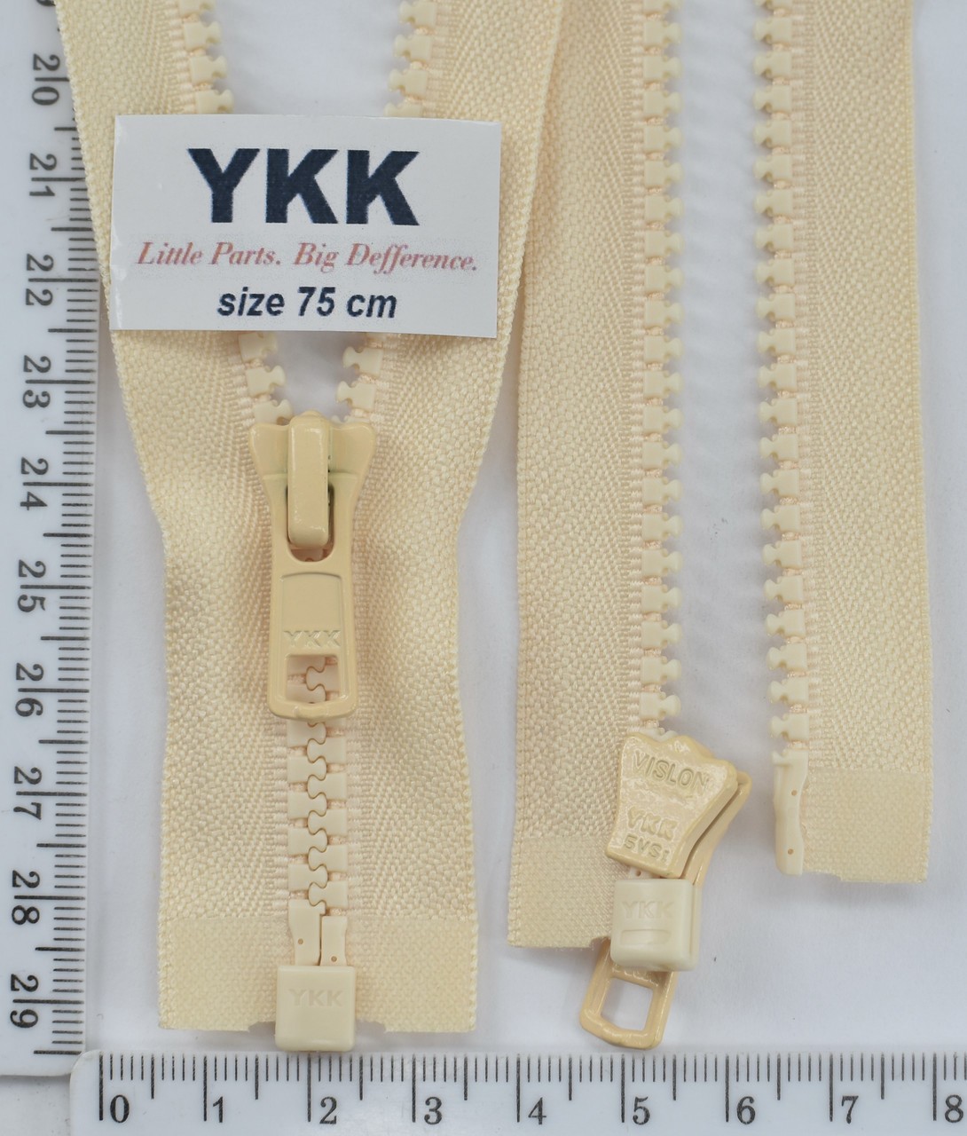 Блискавка трактор №5 YKK Японія разьемний 75см (805) слонова кістка