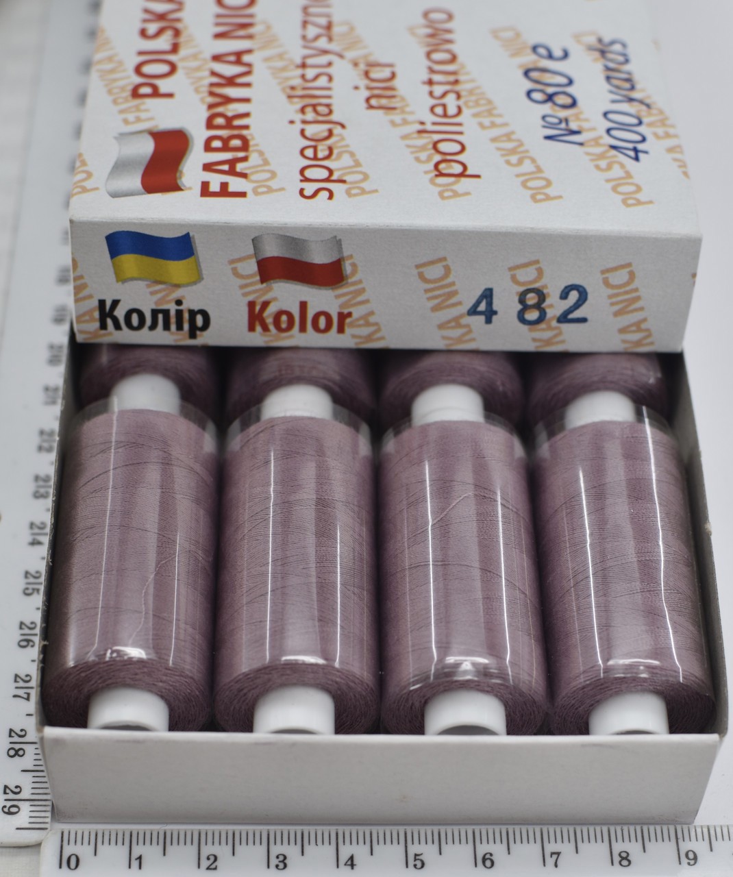Нитка поліестер армовані №80 (аналог №40 / 2) 400ярд Польща №482