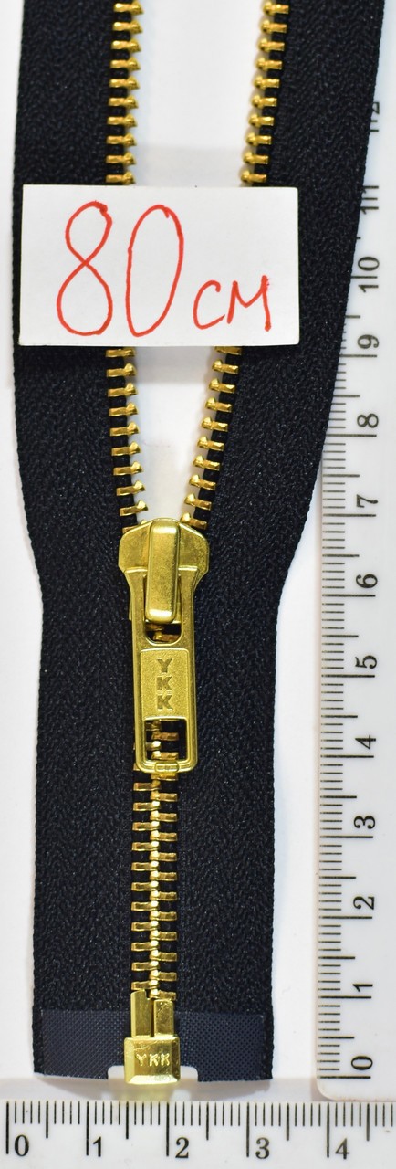 Блискавка метал №5 YKK Японія разьемний 80см золото