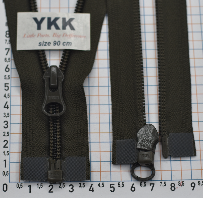 Блискавка 90см YKK Японія спіраль № 5 CIFOR-56-DALHD-E- 223 т хакі - болото