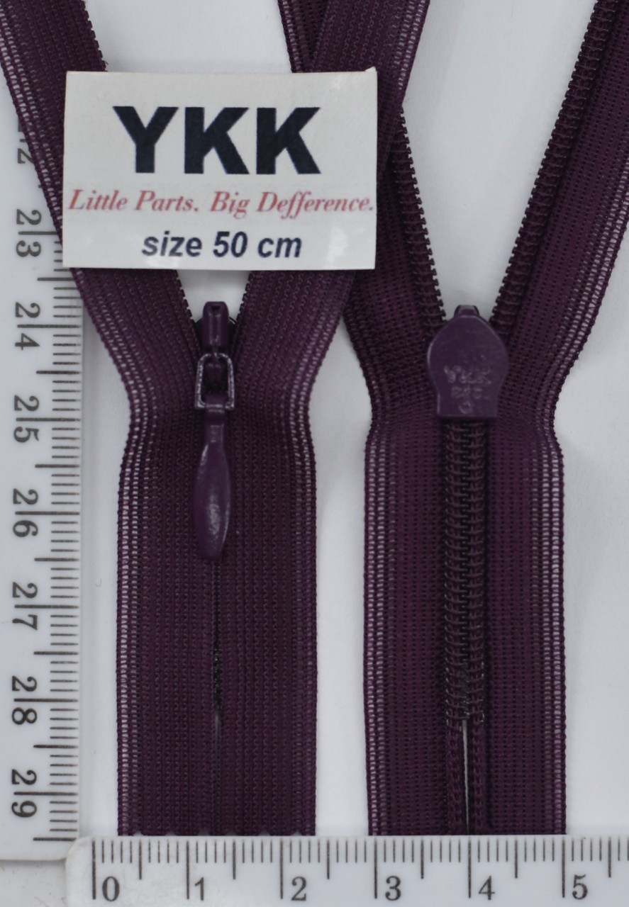 Блискавка спіраль №2 YKK Японія потайна нейлон 50см (230) ожина