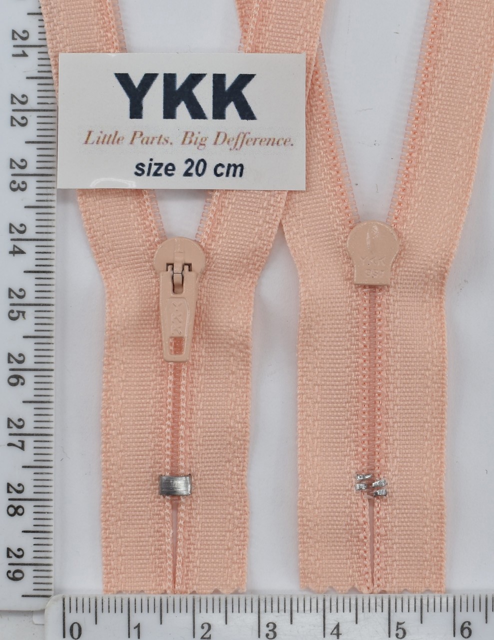 Блискавка спіраль №3 YKK Японія 18см (521) персик