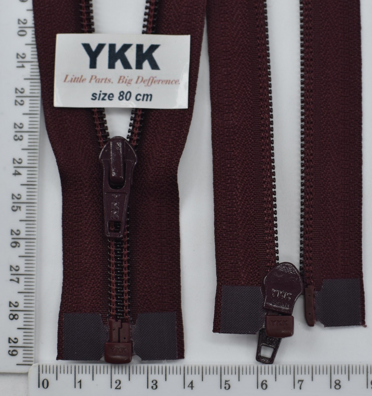 Блискавка спіраль №5 YKK Японія разьемний 80см (048) бордо