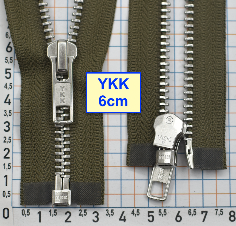 Блискавка 65см метал алюм № 5 YKK Японія  хакі олива (759)