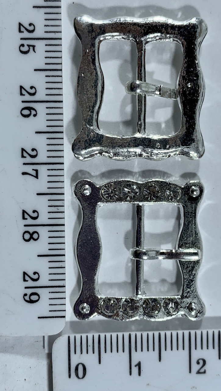 Пряжка страза р76-34 щір 1,5 см сер