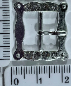 Пряжка страза р76-34 щір 1,5 см сер