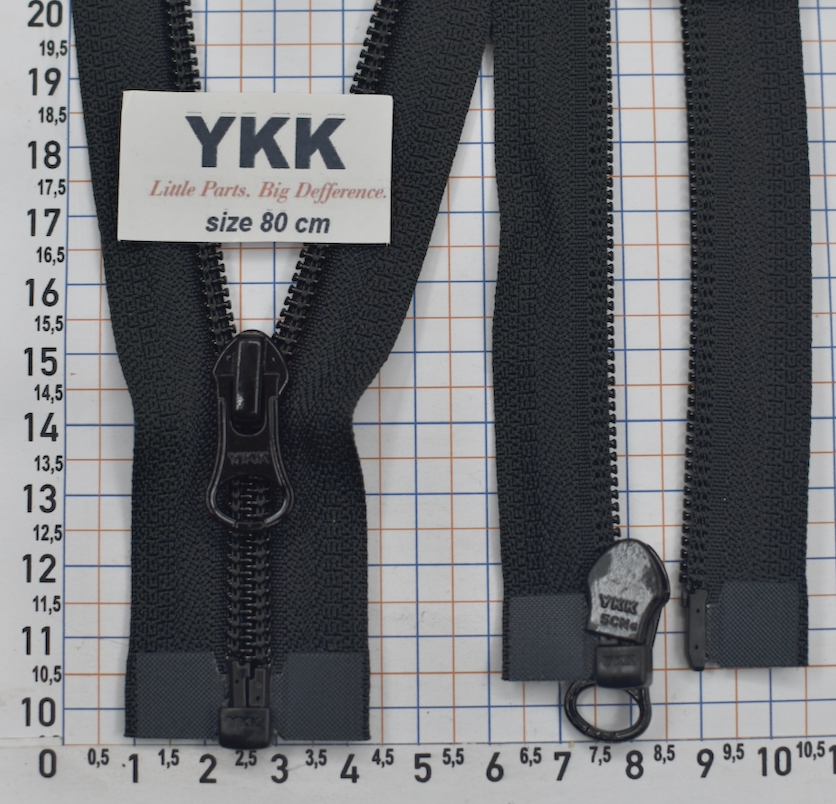 Блискавка 80см YKK спіраль № 5 VSC-56--DALHD- PE14- чорна
