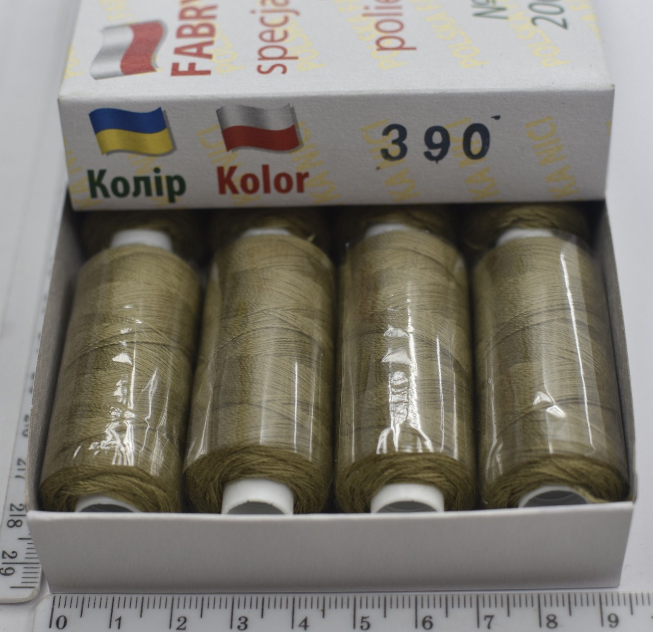 Нитка п / е армовані №50е (аналог №36 джинс) 200ярд Польща №390