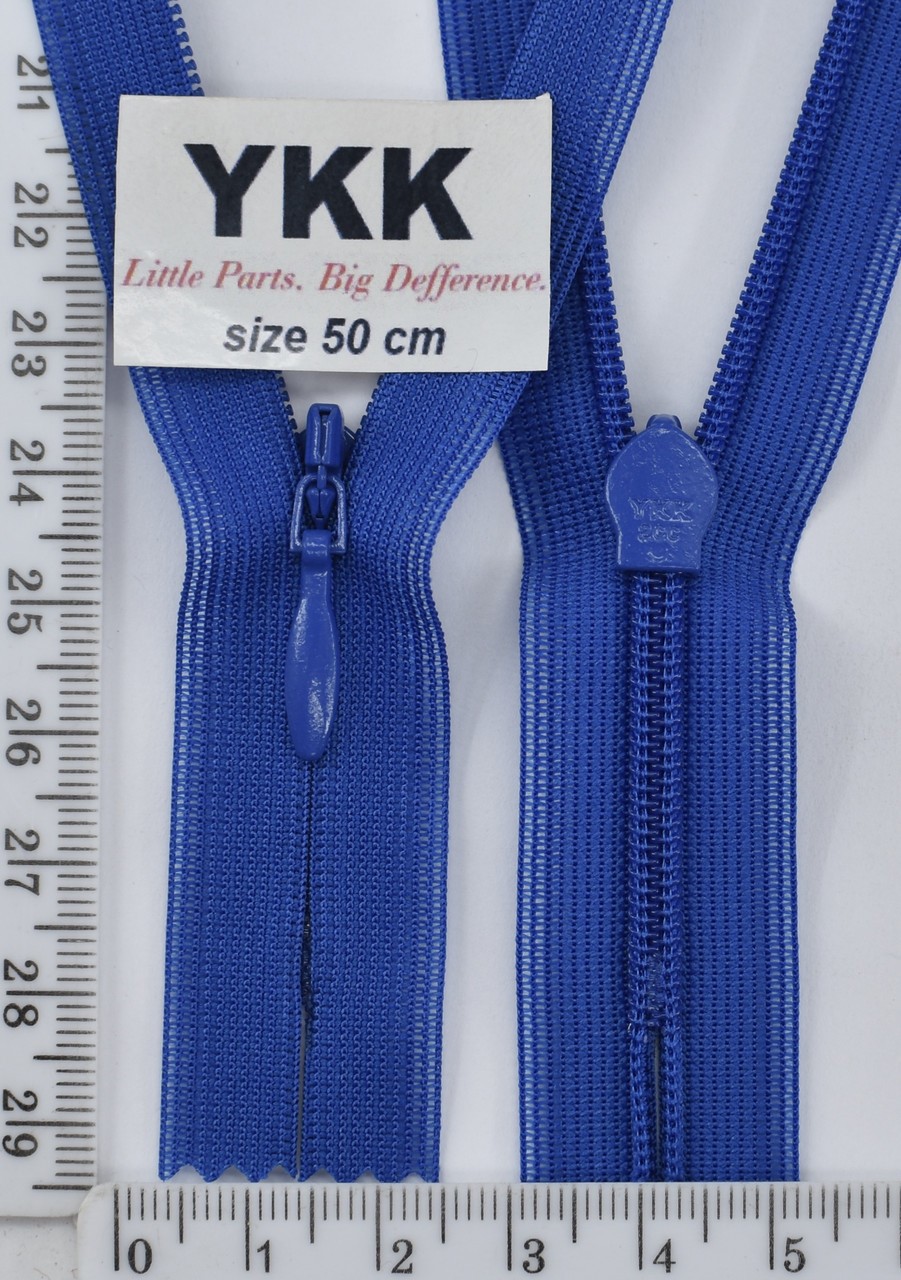 Блискавка спіраль №2 YKK Японія потайна нейлон 50см (115) синє небо