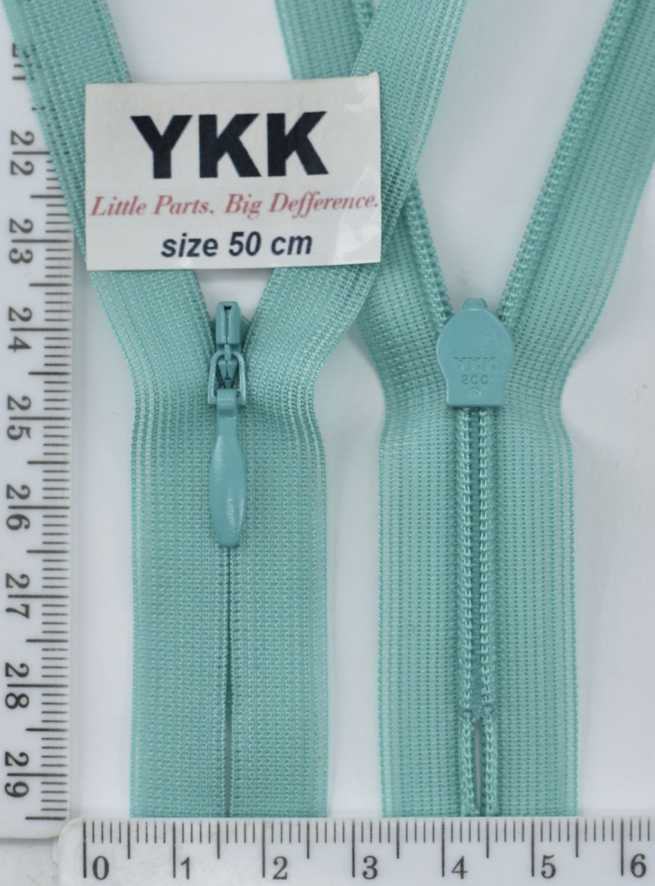 Блискавка спіраль №2 YKK Японія потайна нейлон 50см (049) т м'ята