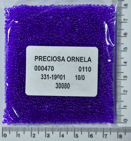 Бісер PRECIOSA №10 / 0 прозорого №30080 пакет 50 грам