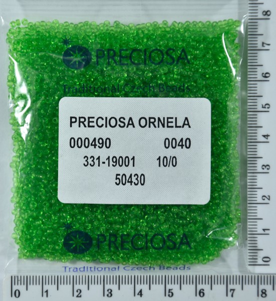 Бісер PRECIOSA №10 / 0 прозорого №50430 пакет 50 грам