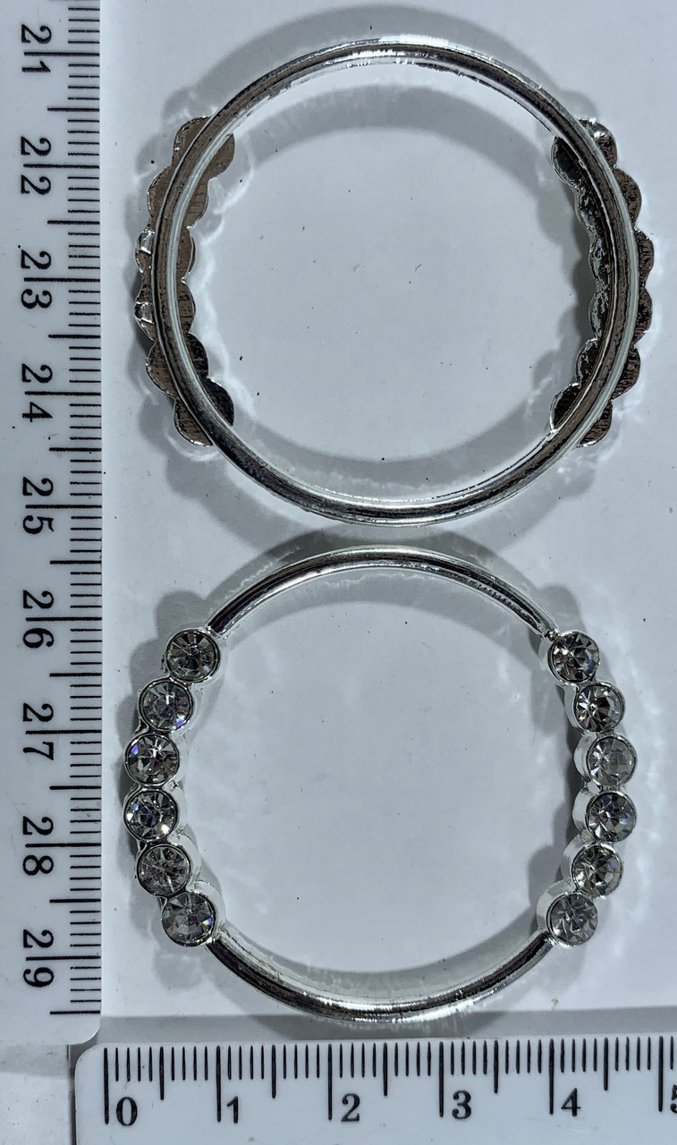 Пряжка кільце шир 2,5 см сер