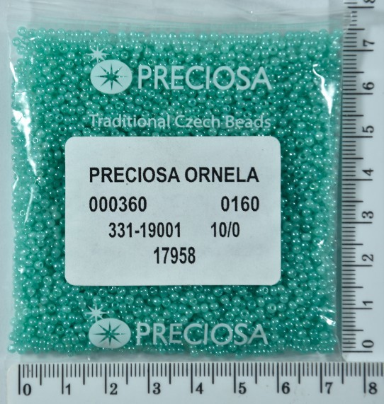 Бісер PRECIOSA №10 / 0 мат-блискучий №17958 пакет 50 грам