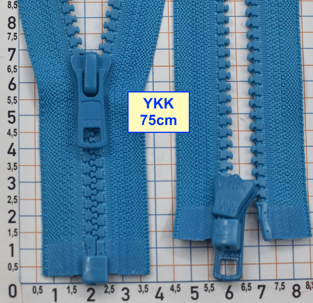 Блискавка трактор №5 YKK Японія 75см насич ціанов (886)