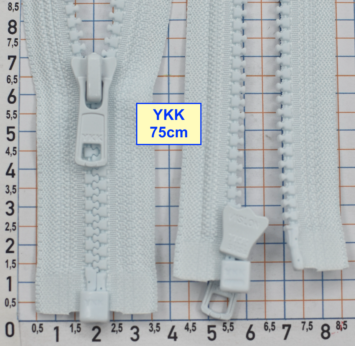 Блискавка трактор №5 YKK Японія 75см світло лазурово бірюза (410)