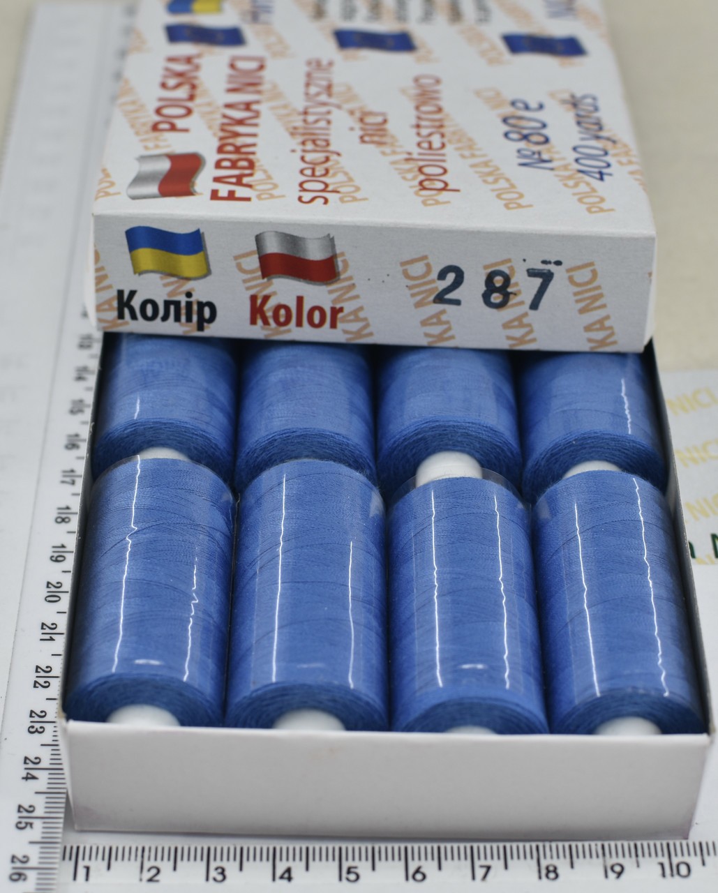 Нитка поліестер армовані №80 (аналог №40 / 2) 400ярд Польща №287