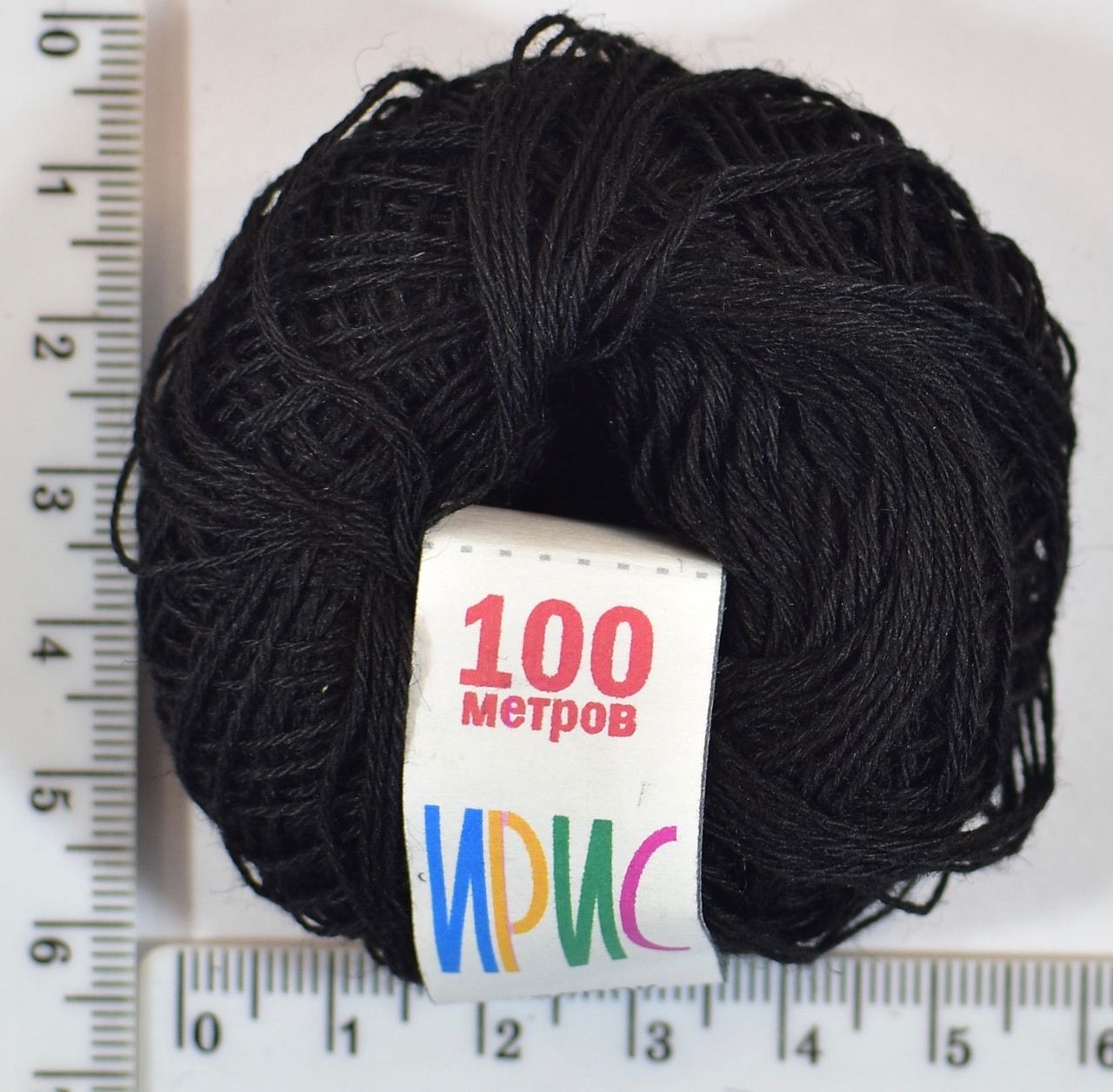 Ірис нитка бавовна 100м черн
