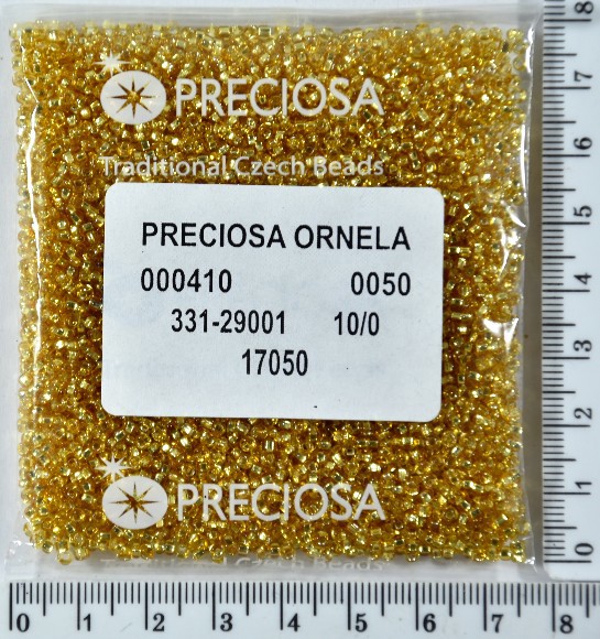 Бісер PRECIOSA №10 / 0 блискучий №17050 пакет 50 грам