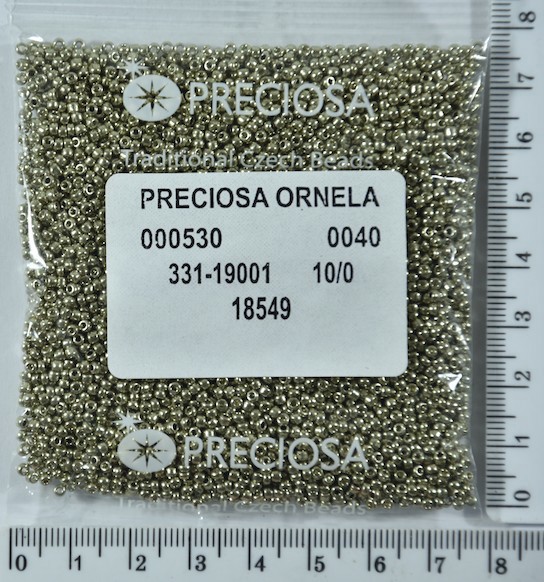 Бісер PRECIOSA №10 / 0 металік № 18549 пакет 50 грам