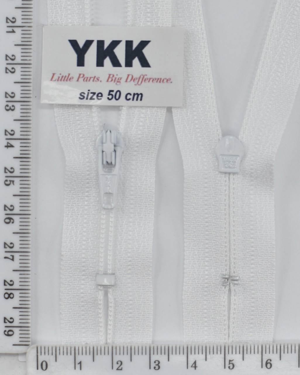 Блискавка спіраль №3 YKK Японія 50см (501) біла