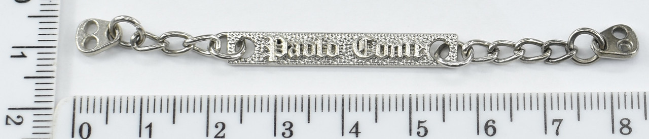 Петелька ланцюжок шир 8,5 см метал посилена "paole conte" срібло