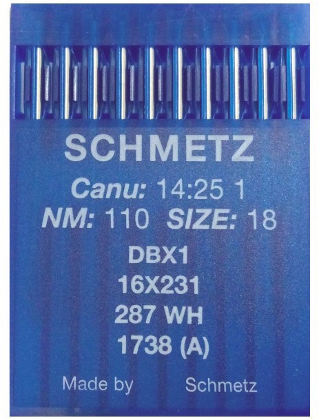 Голки DBX1 № 110 для прямострокових пром шв машин SCHMETZ Німеччина