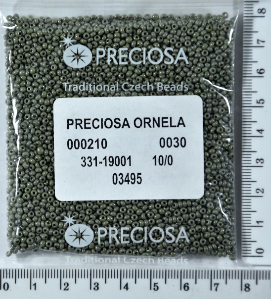 Бісер PRECIOSA №10 / 0 натур №03495 пакет 50 грам