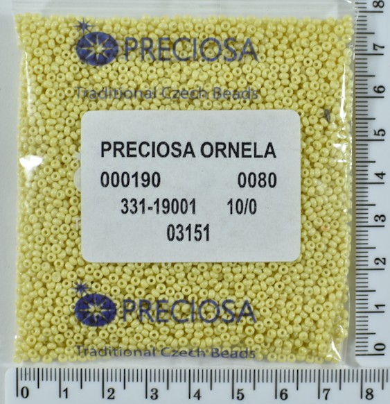 Бісер PRECIOSA №10 / 0 натур №03151 пакет 50 грам