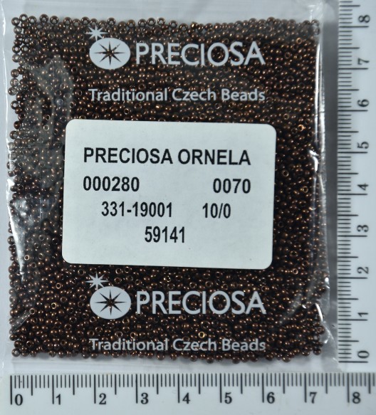 Бісер PRECIOSA №10 / 0 металік №59141 пакет 50 грам