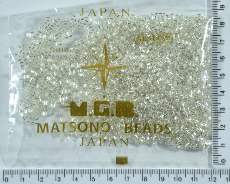 Стеклярус рубка "MATSUNO" Японія 50гр №134 срібло