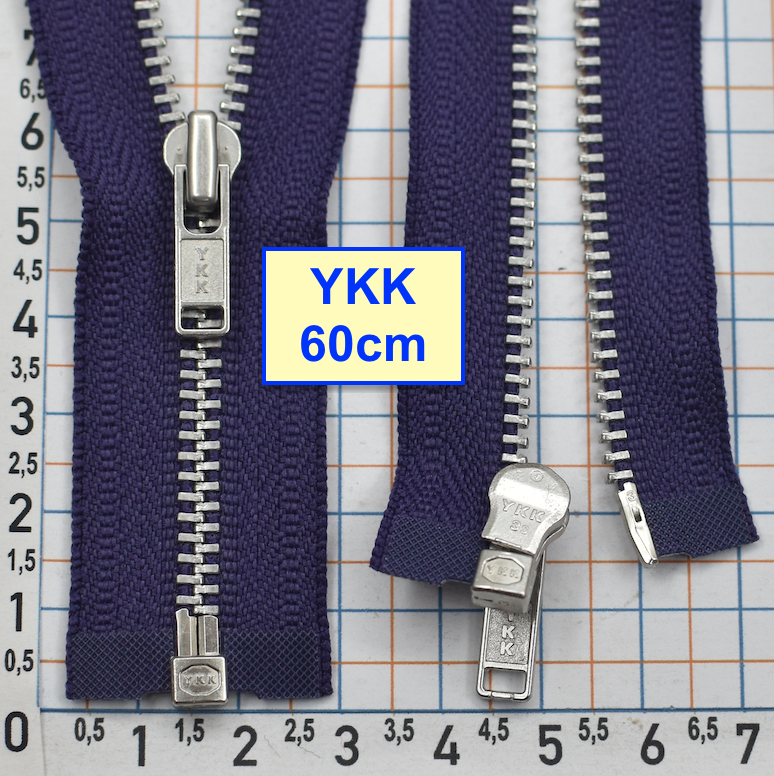 Блискавка 60см метал алюм №3 YKK Японія 