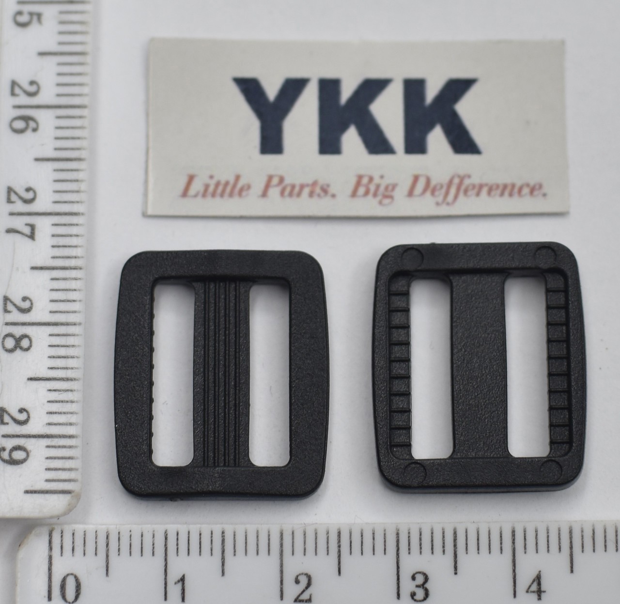 Рамка двощілинна YKK суперміцна шир 15мм чорна