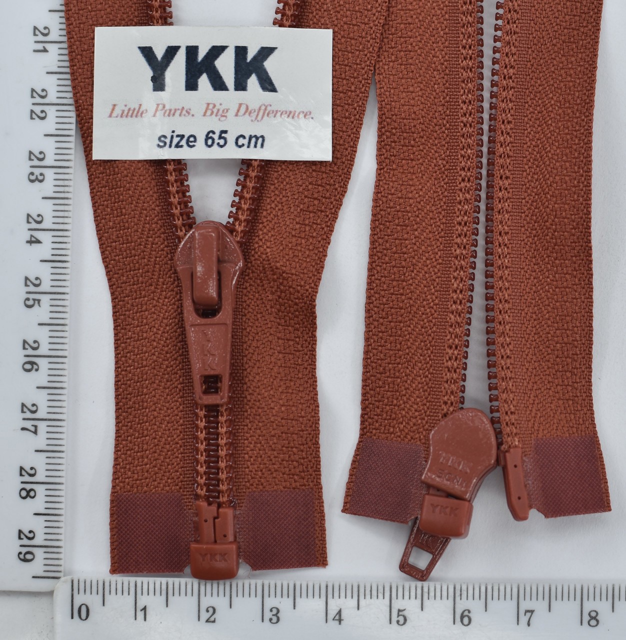 Блискавка YKK спіраль №5 разьемний 65см (025) цегла
