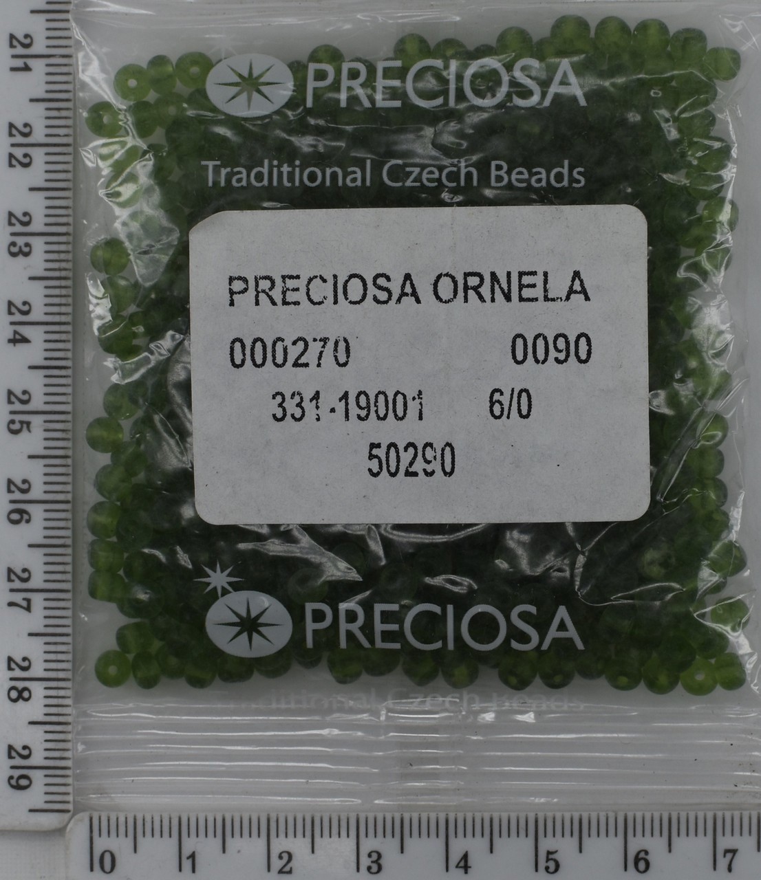 Бісер PRECIOSA №6 / 0 прозорого №50290 пакет 50 грам
