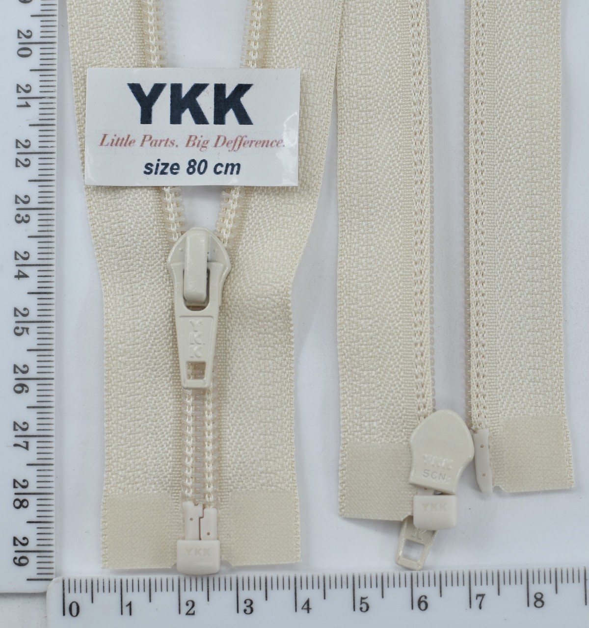 Блискавка спіраль №5 YKK Японія разьемний 80см (031) слонова кістка