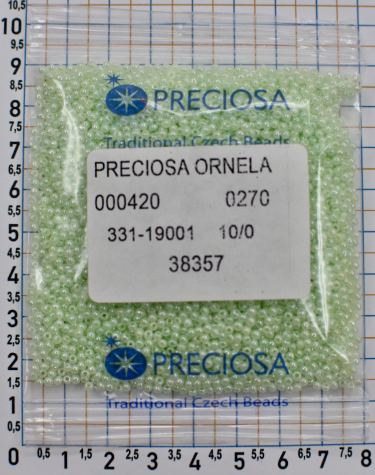 Бісер PRECIOSA № 10 / 0 перлам № 38357 пакет 50 грам