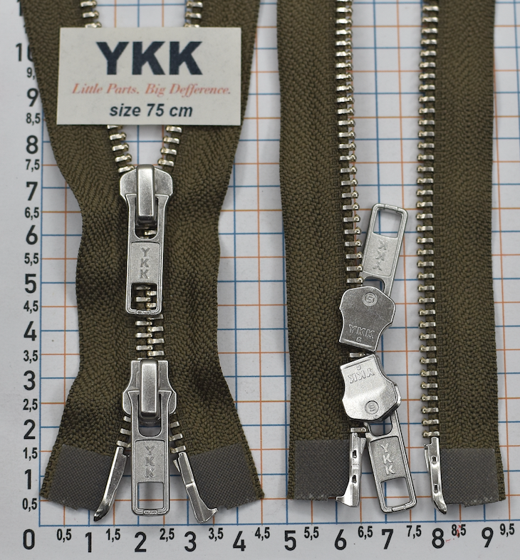 Блискавка  75см метал преміум №5 YKK Японія хакі