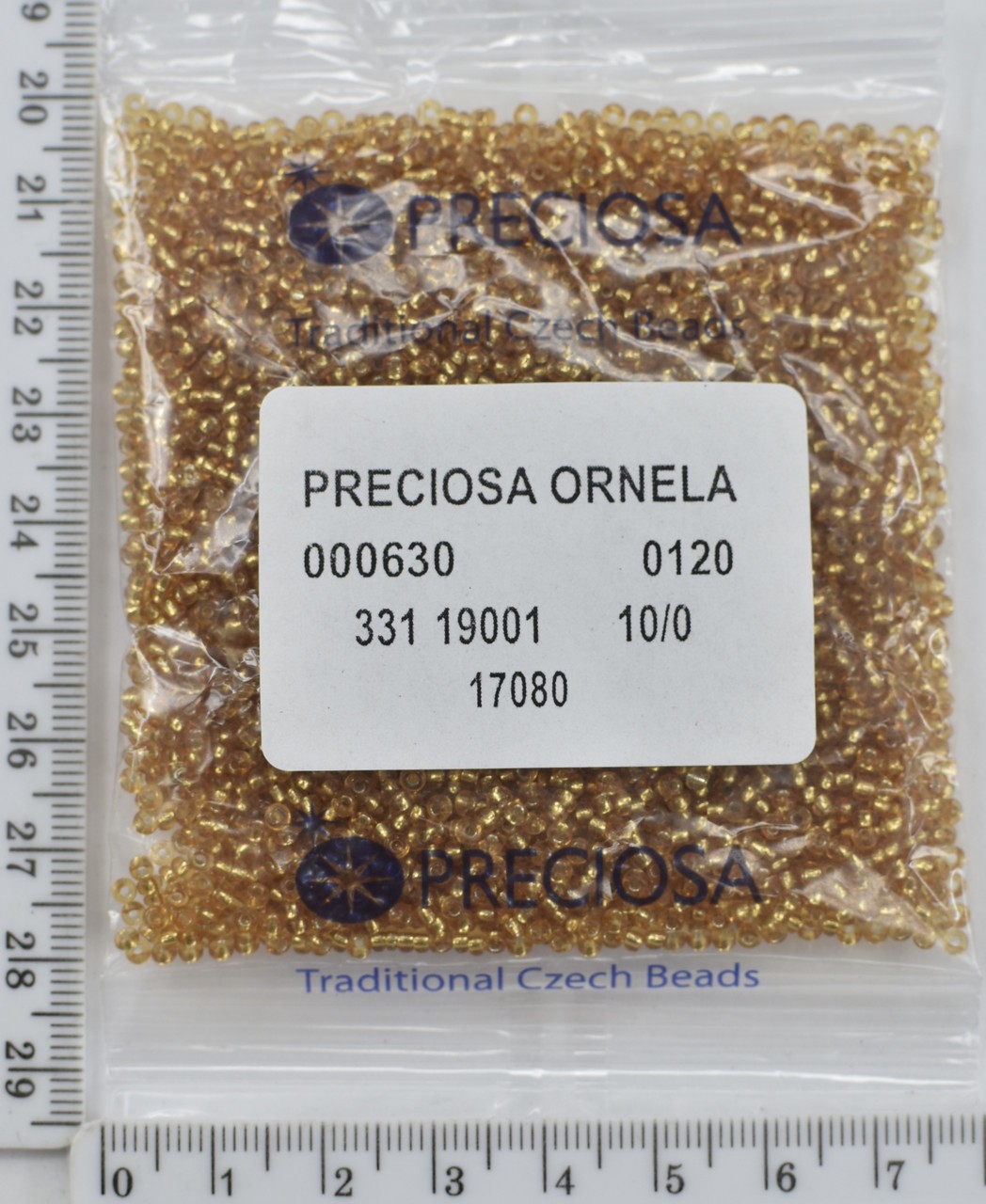 Бісер PRECIOSA №10 / 0 блискучий №17080 пакет 50 грам