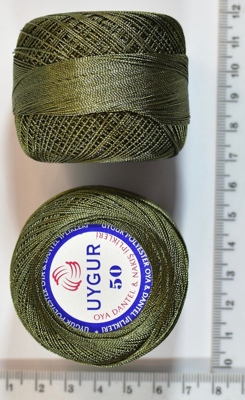 Ірис нитка шовк 20гр / 170м 0.3мм №1810 т хакі