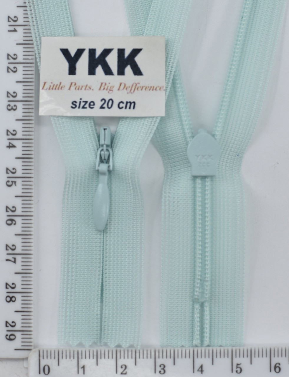 Блискавка спіраль №2 YKK Японія потайна нейлон 20см (822) св м'ята