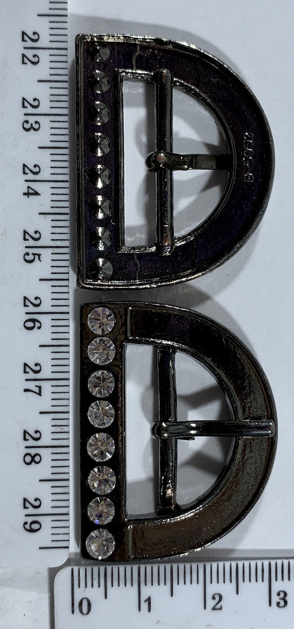 Пряжка страза №7127 щір 2,5 см черн