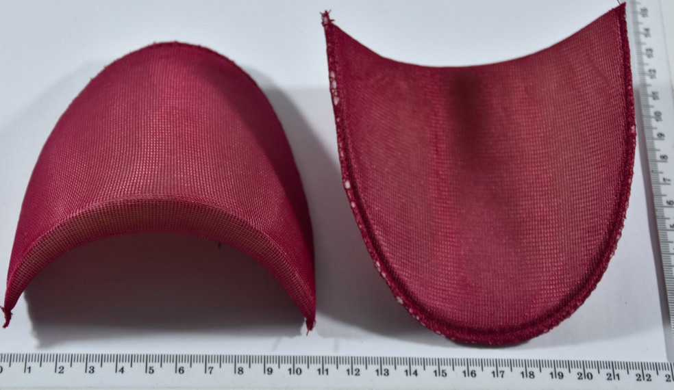Підплічники щільні середні (5/8 "= 16мм) бордо