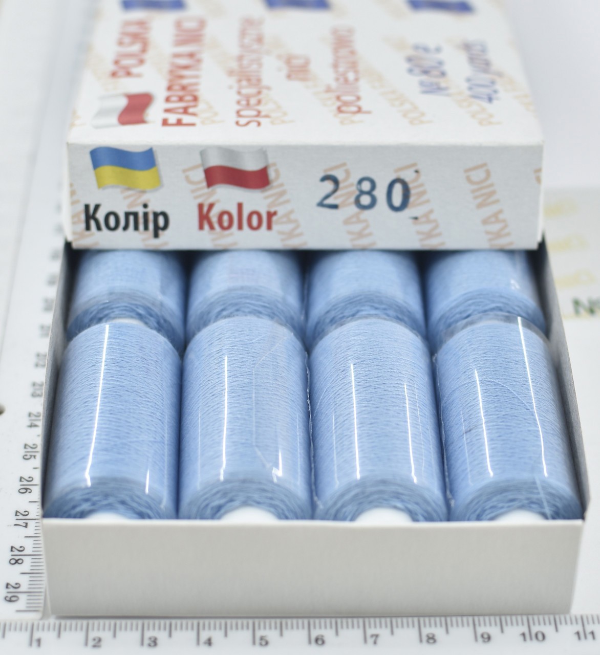 Нитка поліестер армовані №80 (аналог №40 / 2) 400ярд Польща №280