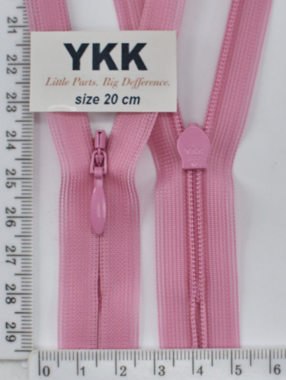 Блискавка спіраль №2 YKK Японія потайна нейлон 20см (852) т рожев