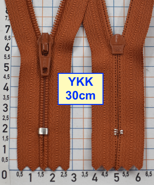 Блискавка 30см спіральна №3 YKK Японія темно бронзов (997)